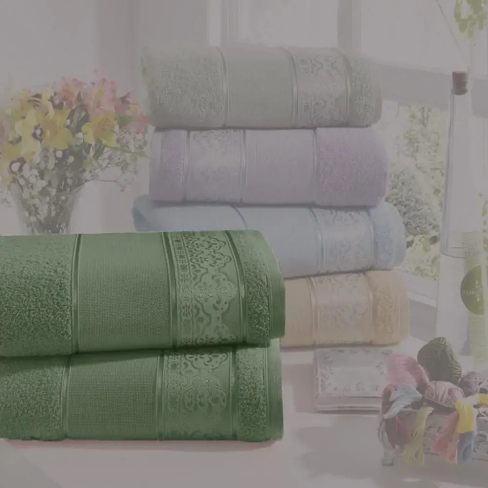 Toalha Jacquard Banho Pinta E Borda 100 Alg Vd