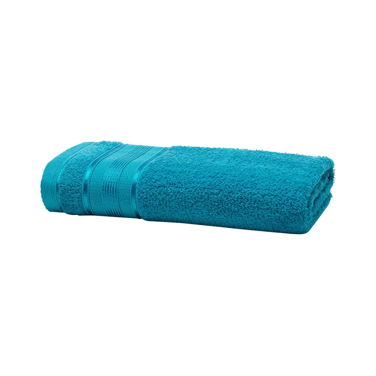 Toalha de Banho Santista Turquesa 130x70 cm com Barra em Viscose