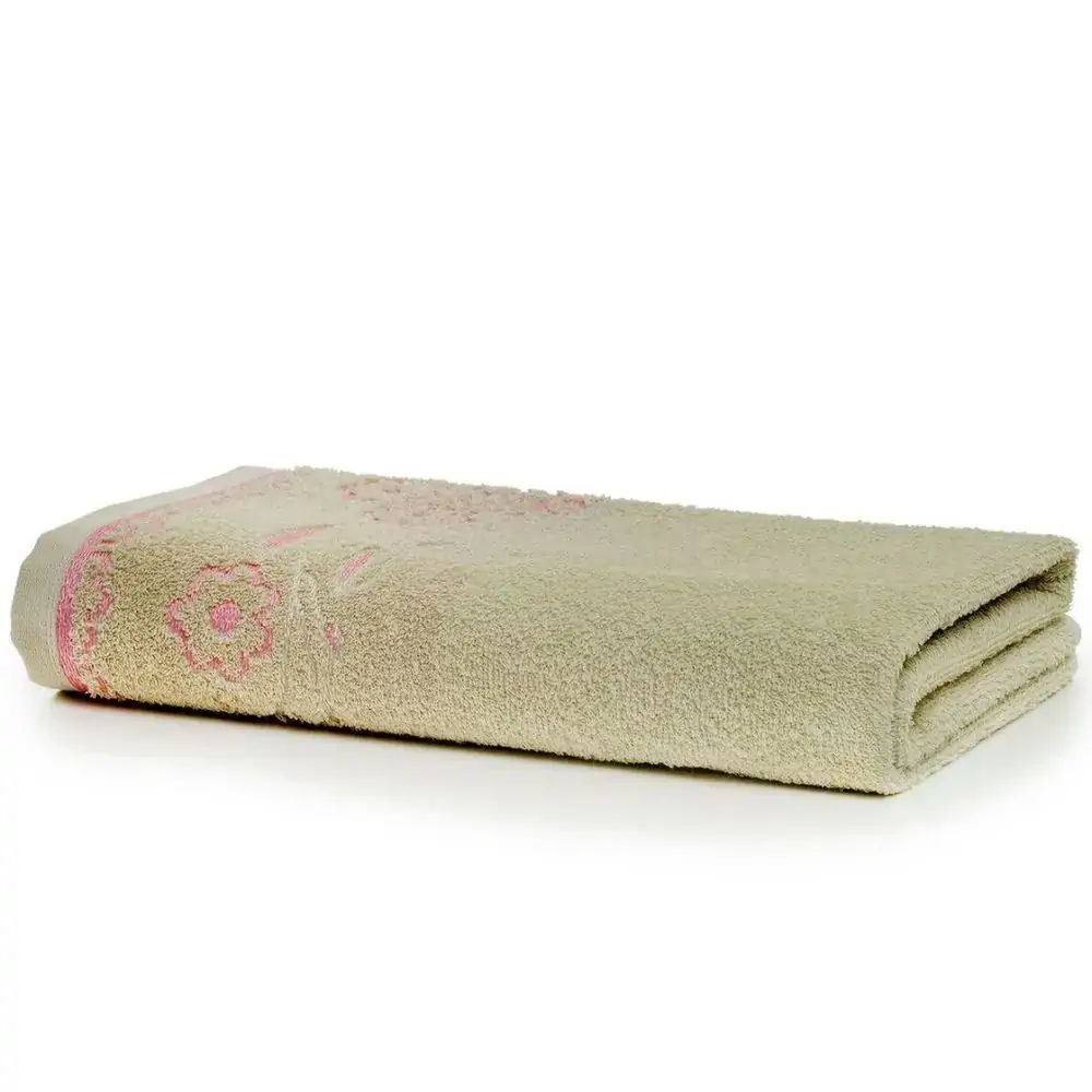 Toalha Jacquard Rosto Santista Prata 100 Alg Fiore Verd
