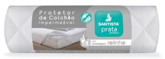 Protet Colchao Prata Protect Rolinho Matelado Pra1rpcqb001 Santista
