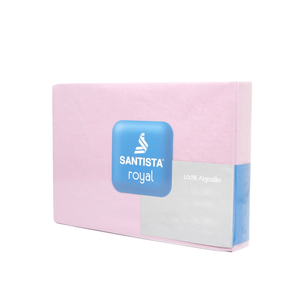 Lencol Santista Royal Solteiro Plus Rosa 3288 Un