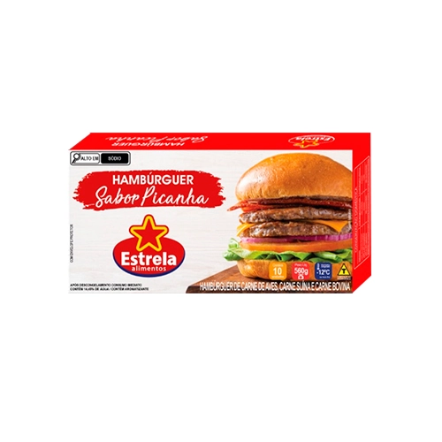 Hamburguer Misto Sabor Picanha Estrela 560g