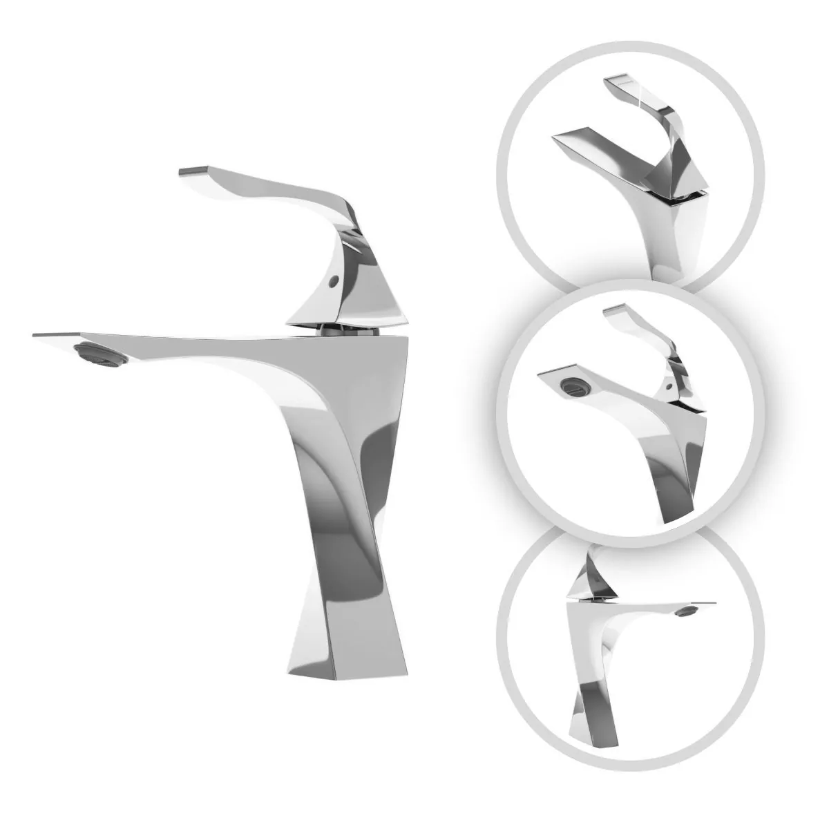 Torneira De Banheiro Lavabo Luxo Paris Monocomando Cromada