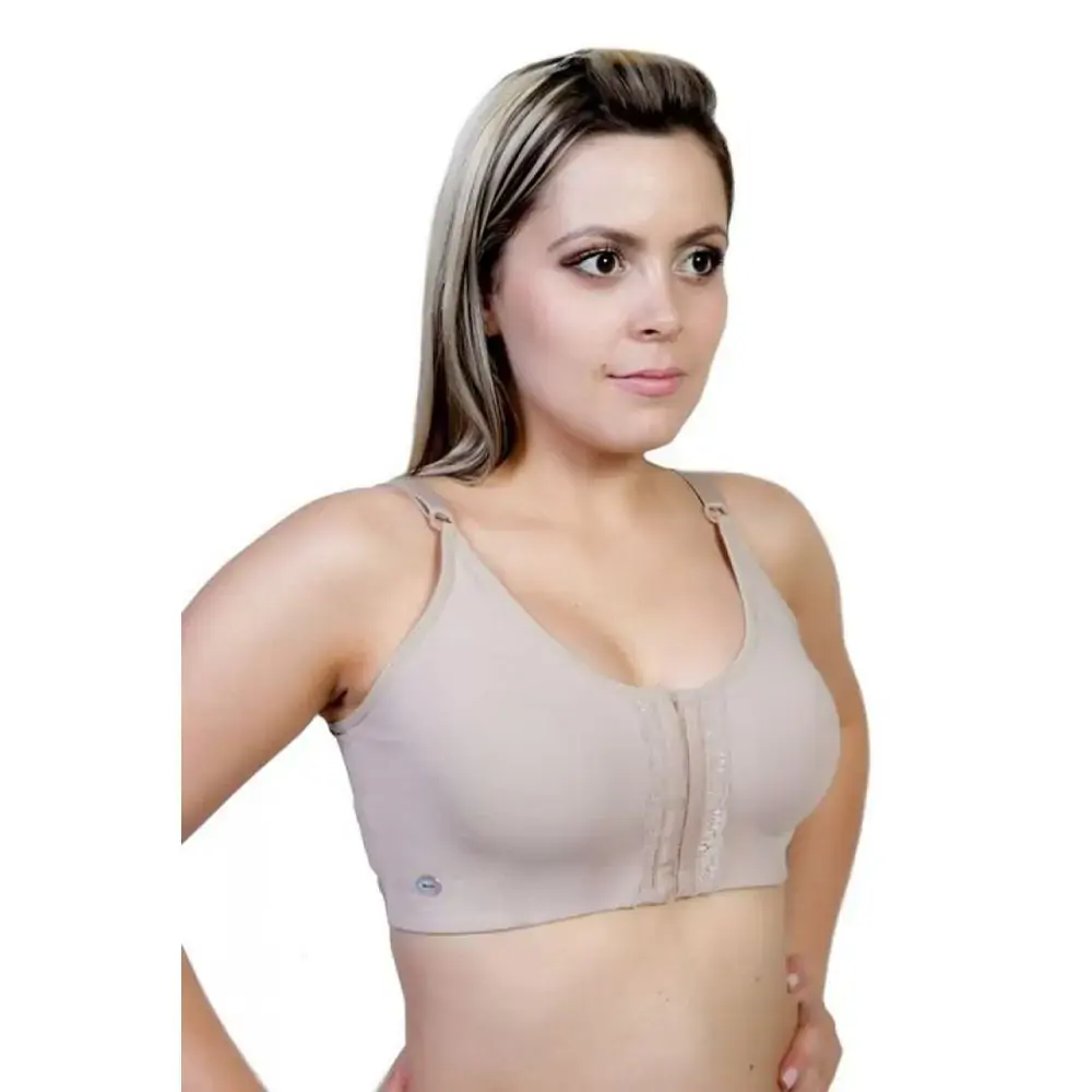 Sutia Anatomico Abertura Frontal Bioativa - Cor: Chocolate Tam: GG