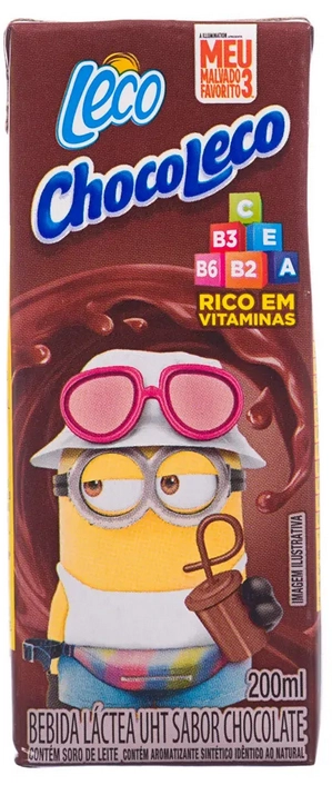 Bebida Láctea Uht Chocolate Meu Malvado Favorito 3 Leco Chocoleco Caixa 200ml