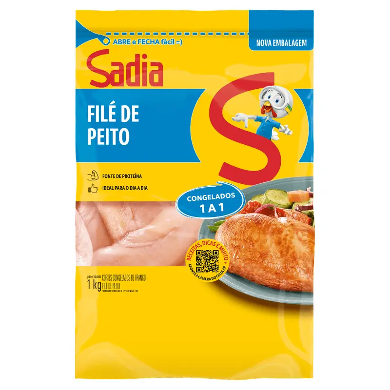 Filé de Frango Peito Congelado sem Osso Sadia 1Kg