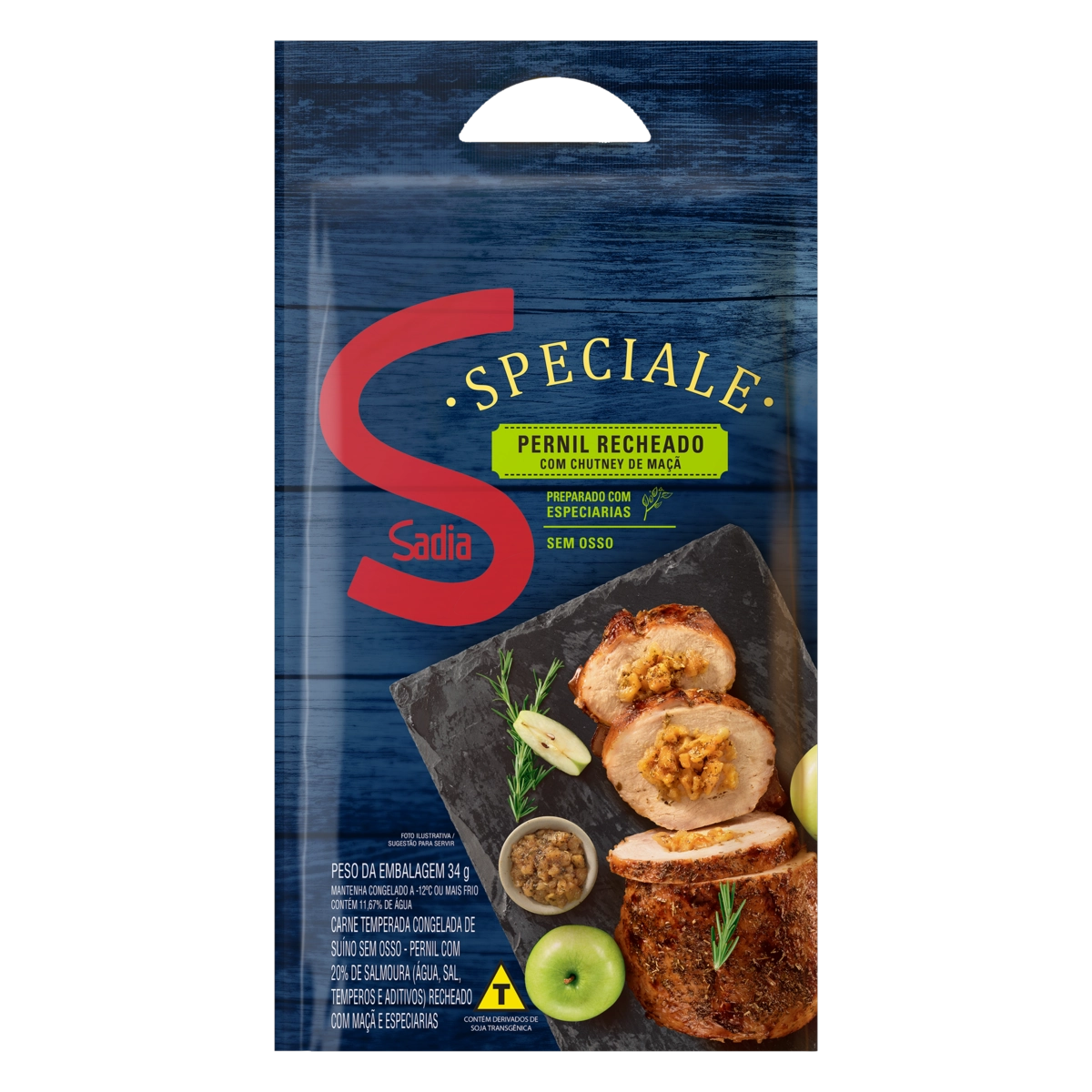 Pernil De Carne Suína Recheio Chutney De Maçã Sem Osso Sadia Speciale