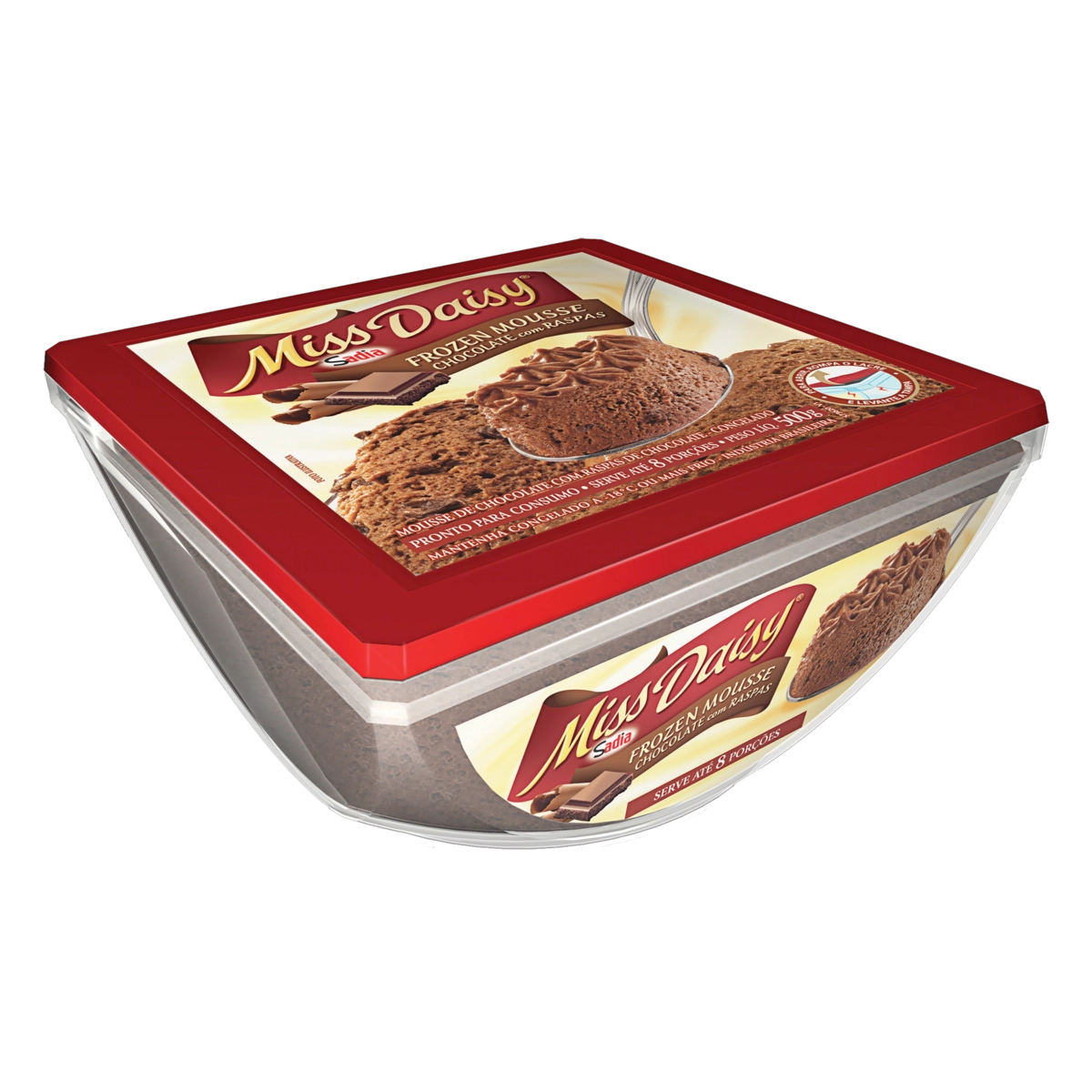 Mousse Congelado Chocolate Com Raspas Miss Daisy Pote 500g