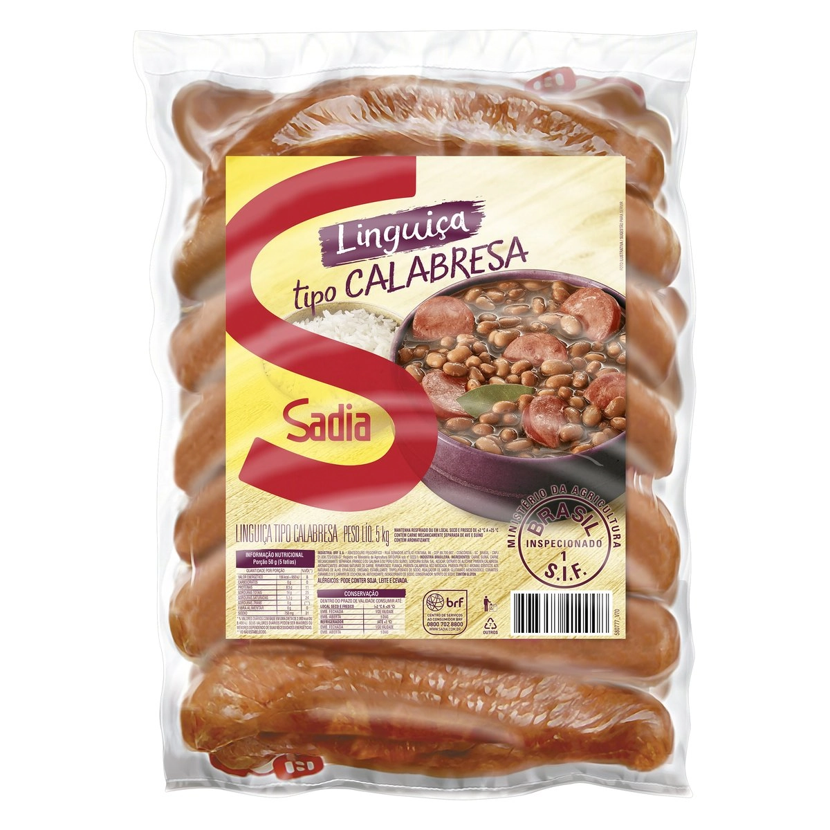 Linguiça Calabresa Sadia 5kg