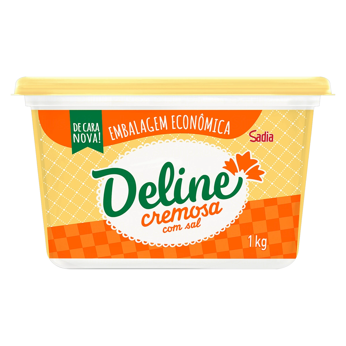 Margarina Cremosa Com Sal Deline Pote 1kg Embalagem Econômica