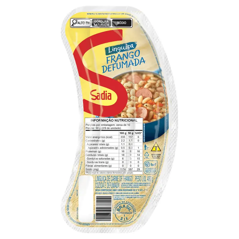 Linguiça de Frango Defumada Sadia 480 g