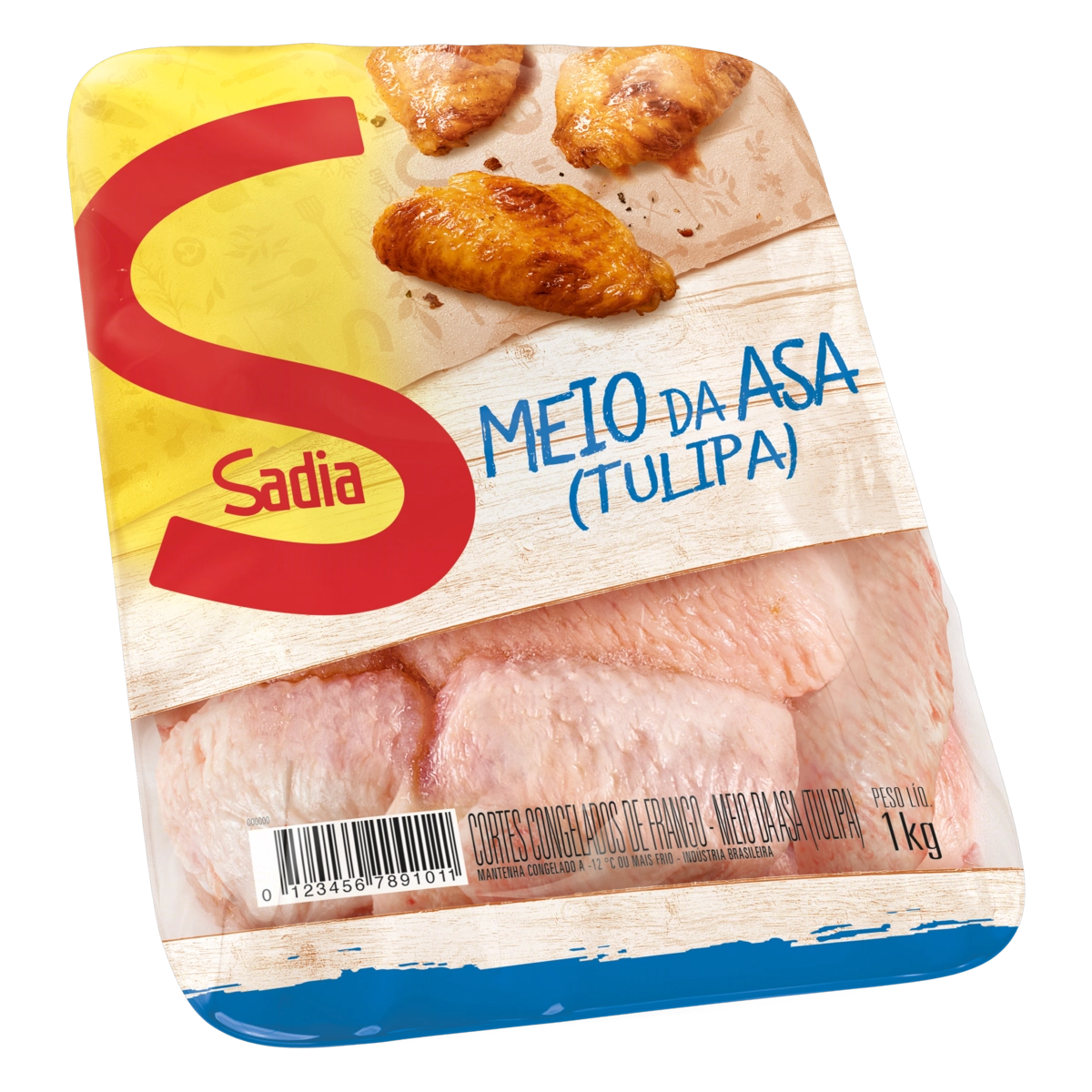 Meio Da Asa De Frango Congelada Sadia 1kg