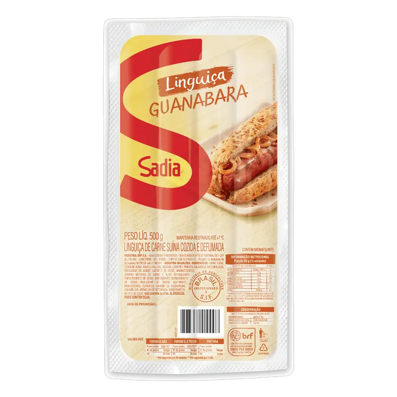 Linguiça Calabresa Guanabara Fina SADIA 500g