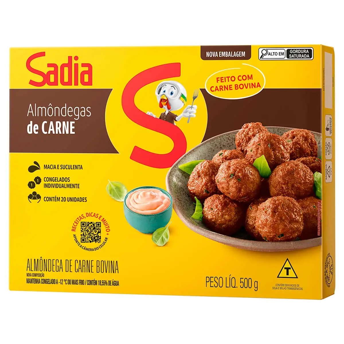 Almôndegas de Carne Bovina SADIA Caixa 500g