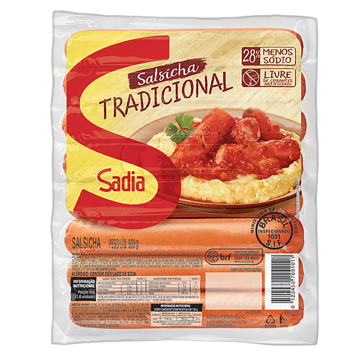 Salsicha Tradicional Sadia 500g