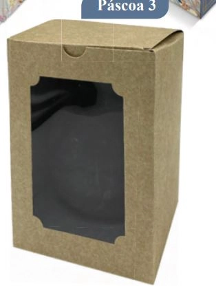 Caixa Ovo Em Pe 250/350g Visor Kraft Emp Box