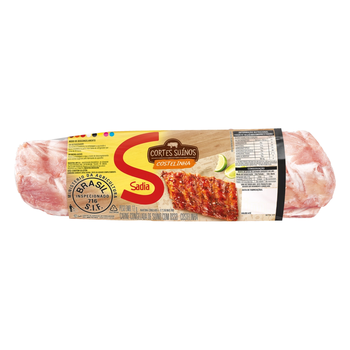 Costelinha Suína Congelada Sadia