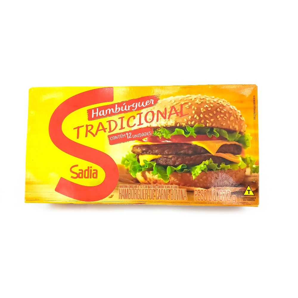 Hamburguer Sadia Bovino Pacote 672g