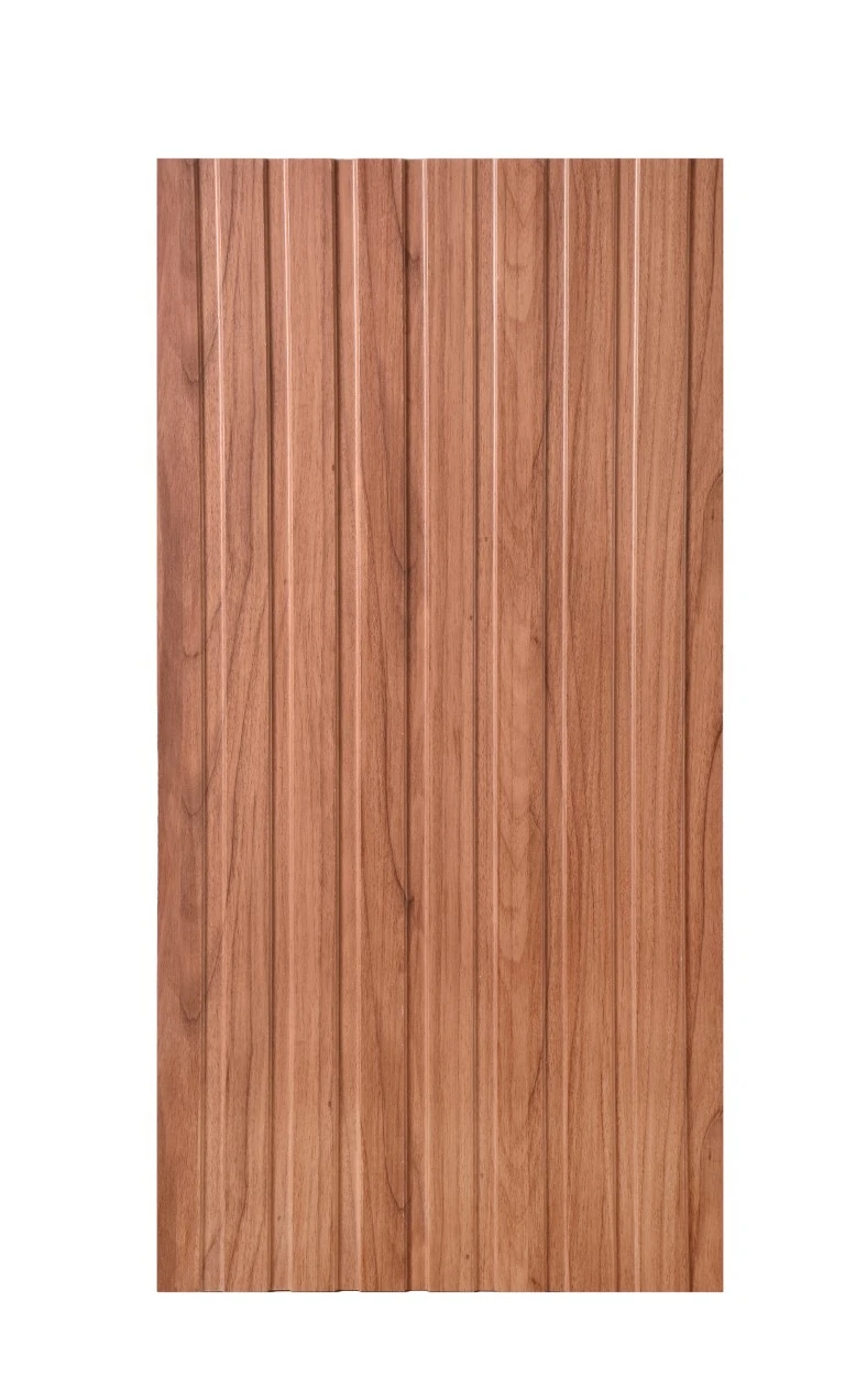 Painel Ripado Frieze Nogueira 2750 X 455 X 9mm Caixa Com 2 Painéis - 2,5m2