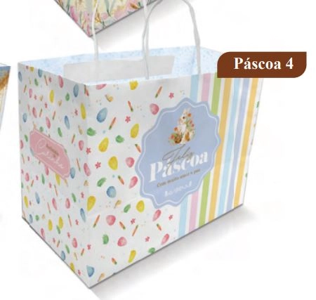 Sacola Papel G 26x20,5x19cm Pascoa 4 Emp Box