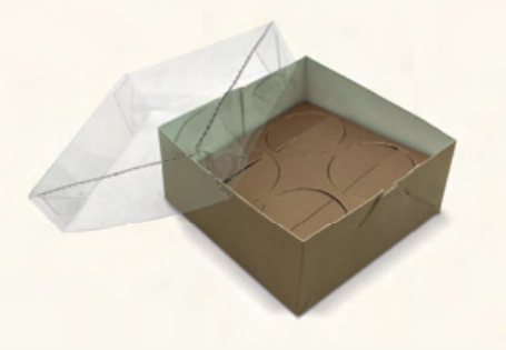 Caixa Brigadeiro 4 Doces Kraft C/tampa Pvc Emporio