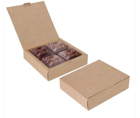 Caixa Brownie 4 Doces Kraft Emporio