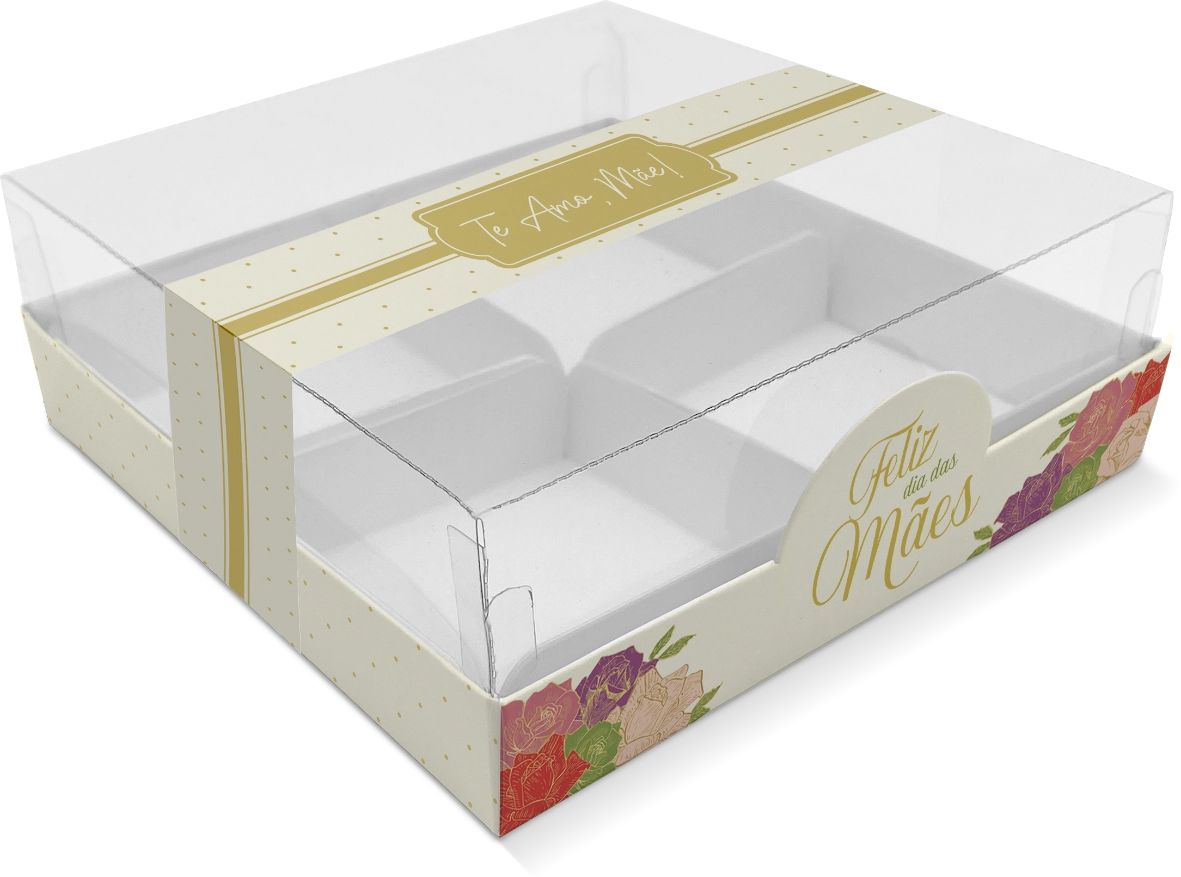 Caixa Bem Casado Brownie Maes 4 Doces Emporio Box