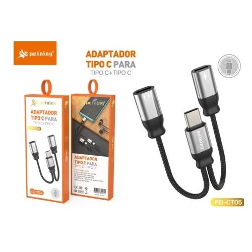 Adaptador 1 Tipo C P/ 2 Tipo C - PEINING PEICT05