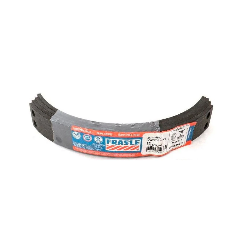 Lona de Freio Traseira (2X) VOLKSWAGEN FUSCA/KARMANN GHIA 5 Furos - FRAS-LE VW264XX