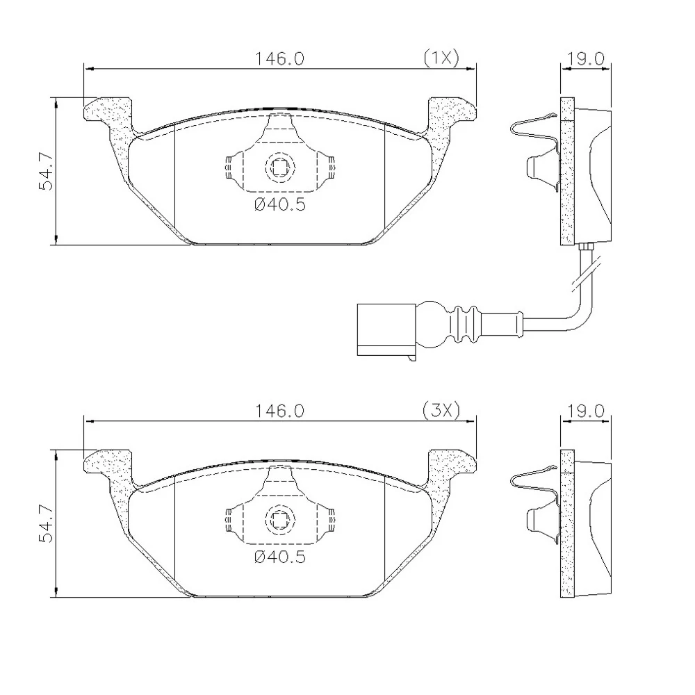 Pastilha de Freio Dianteira com Sensor - FRAS-LE PD73B