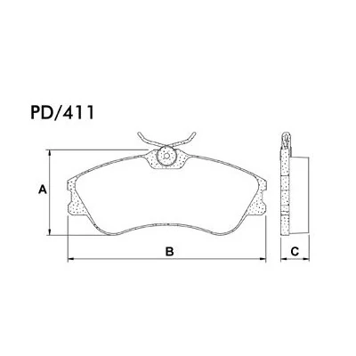 Pastilha de Freio Dianteira - FRAS-LE PD411