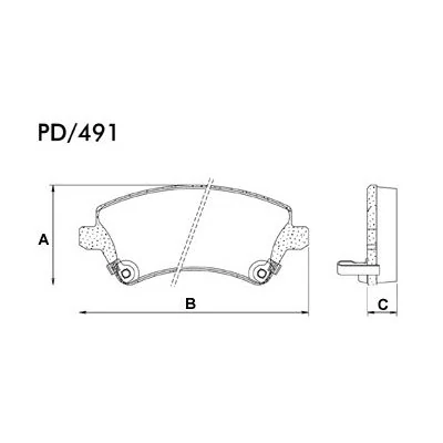 Pastilha de Freio Dianteira TOYOTA COROLLA/FIELDER - FRAS-LE PD491