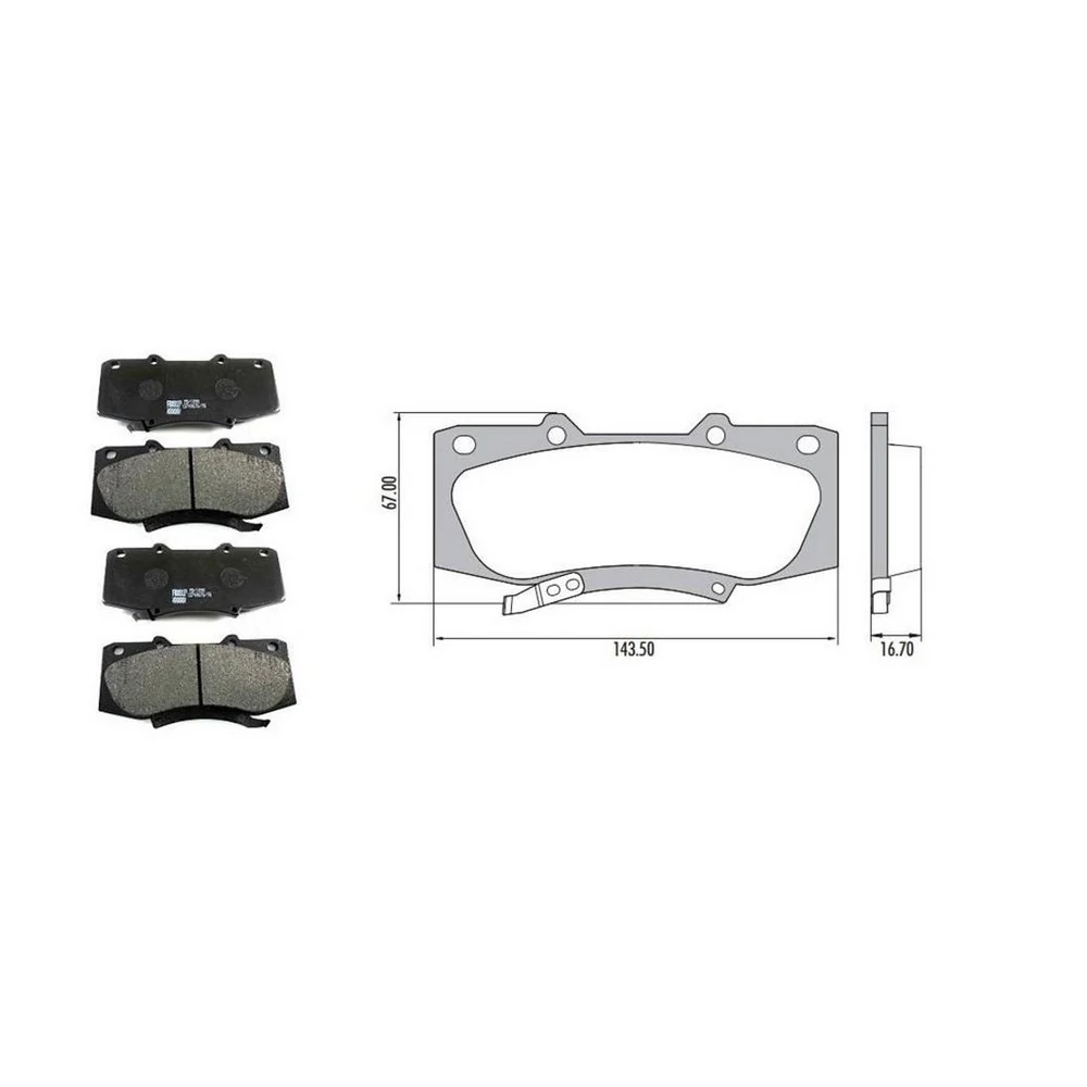 Pastilha de Freio Dianteira TOYOTA HILUX - FRAS-LE PD1098