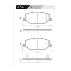 Pastilha de Freio Dianteira CHEVROLET - GM SPIN - FRAS-LE PD1535