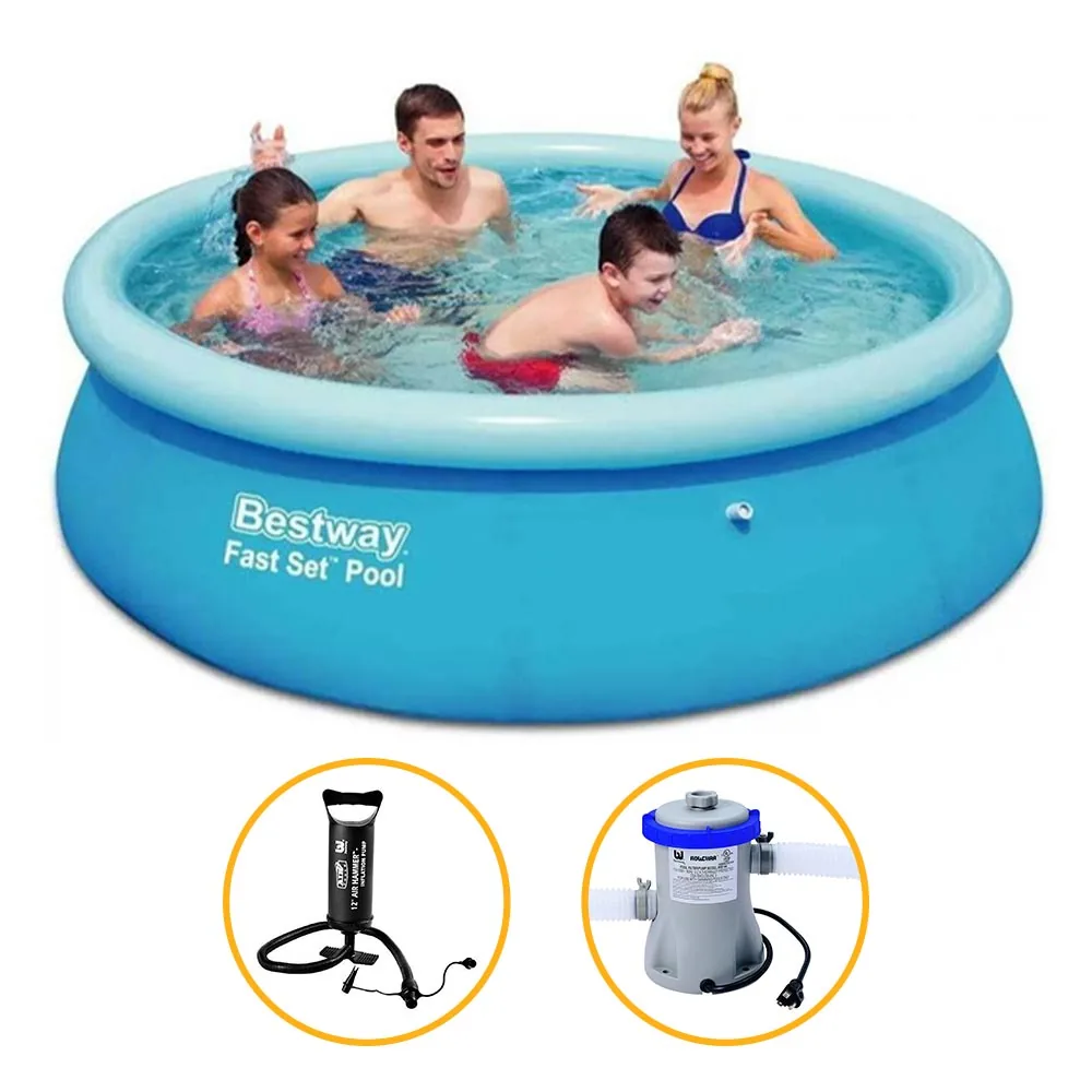 Piscina Inflável 2.300 Litros + Filtro 220v + Bomba - Bestway