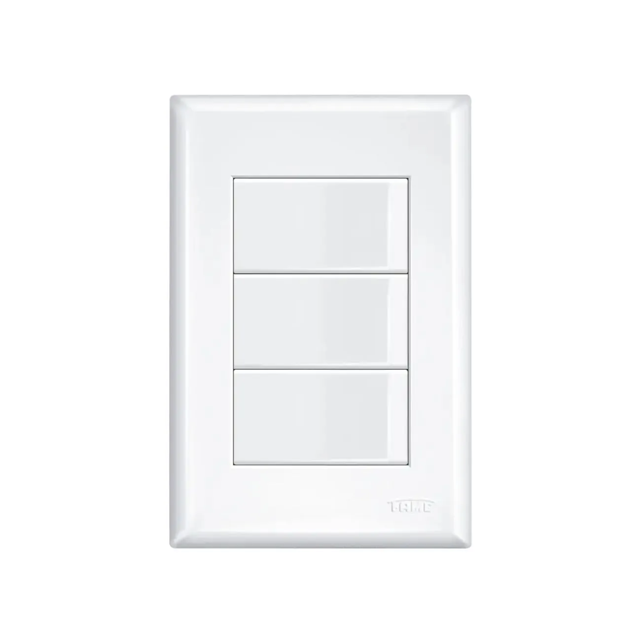 Interruptor 3 Teclas Simples Com Placa 4x2 Fame Evidence