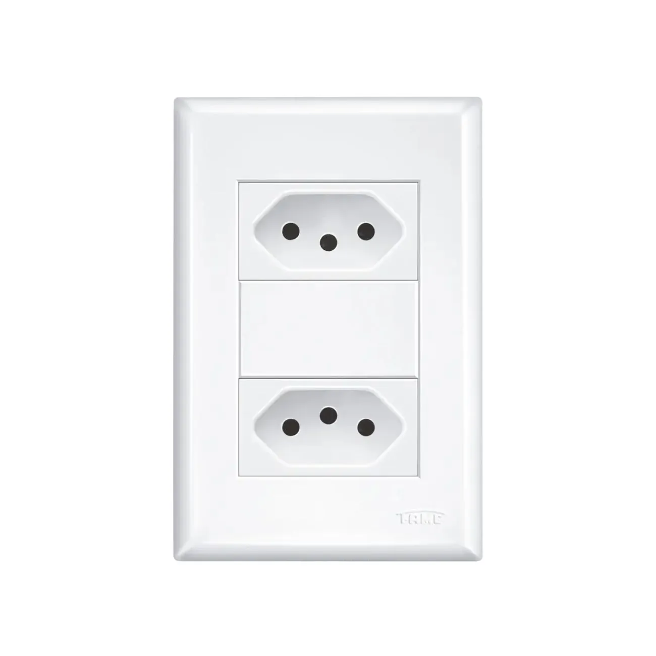 Tomada Dupla 2p+t 10a Com Placa 4x2 Fame Evidence Branco