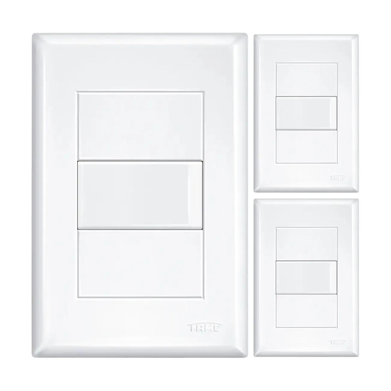 Kit 3 Un. Interruptor Simples Com Placa 4x2 Fame Evidence