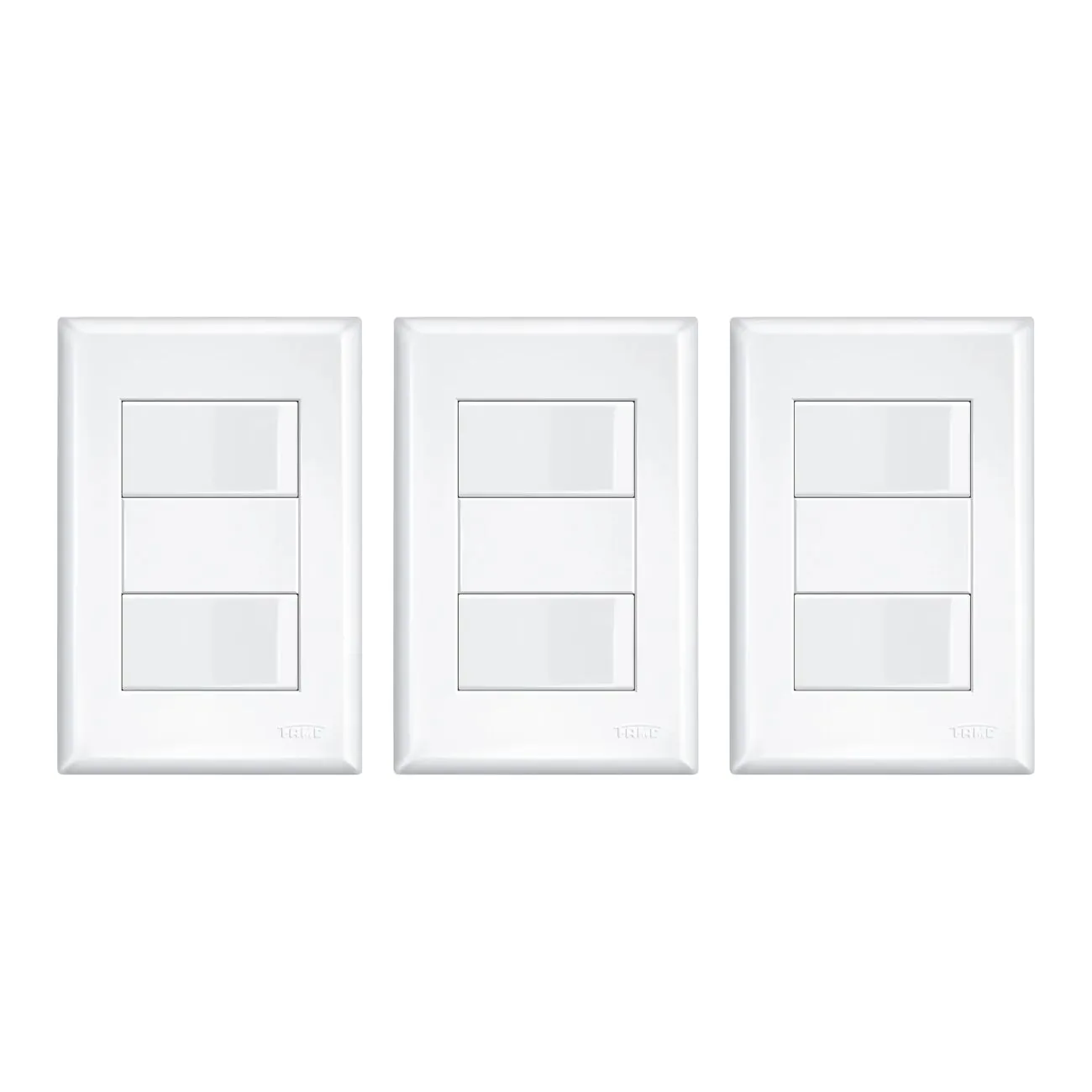 Kit 3 Un. Interruptor Duplo Com Placa 4x2 Fame Evidence
