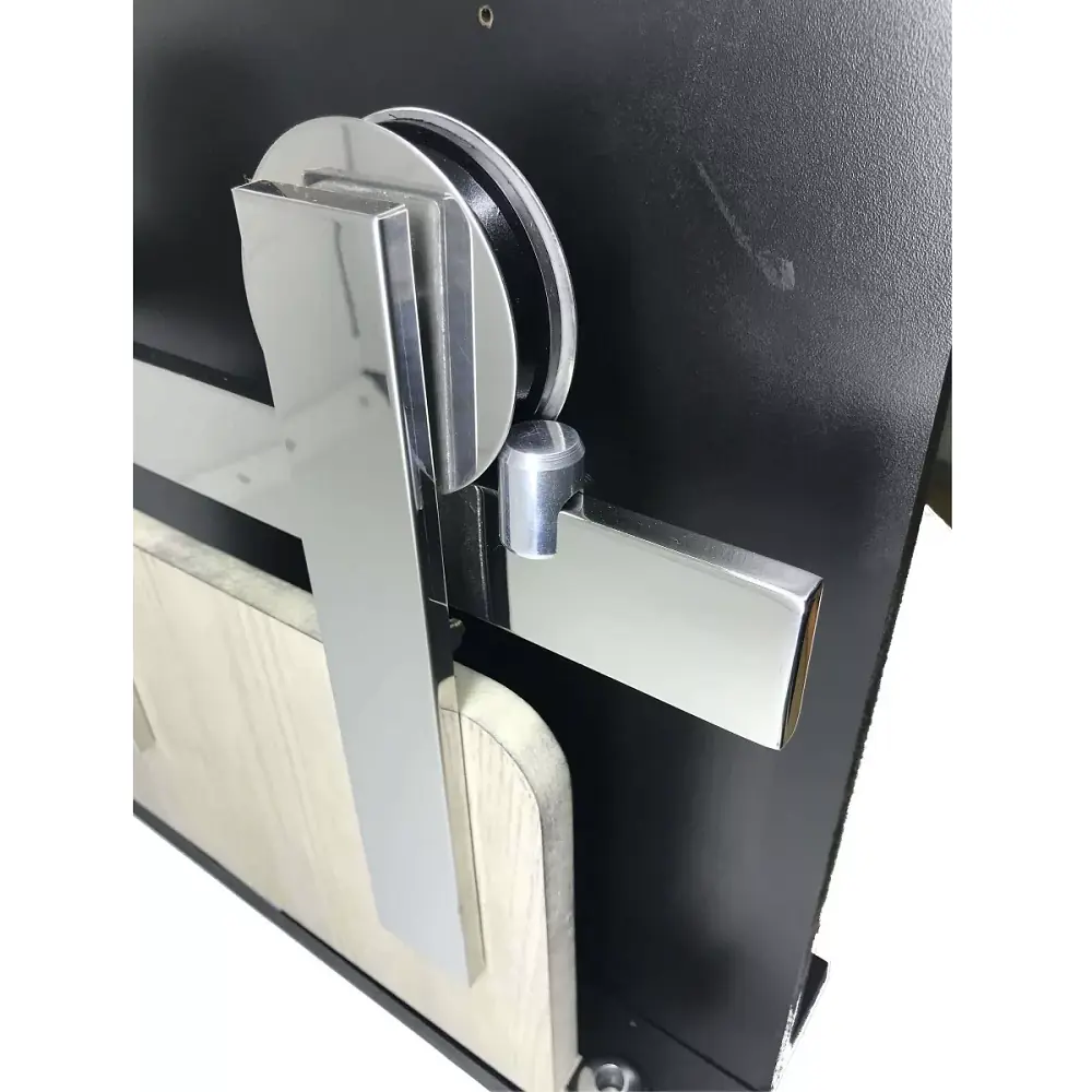 Kit Porta De Correr Roldana Aparente Trilho Polido 2 Mt