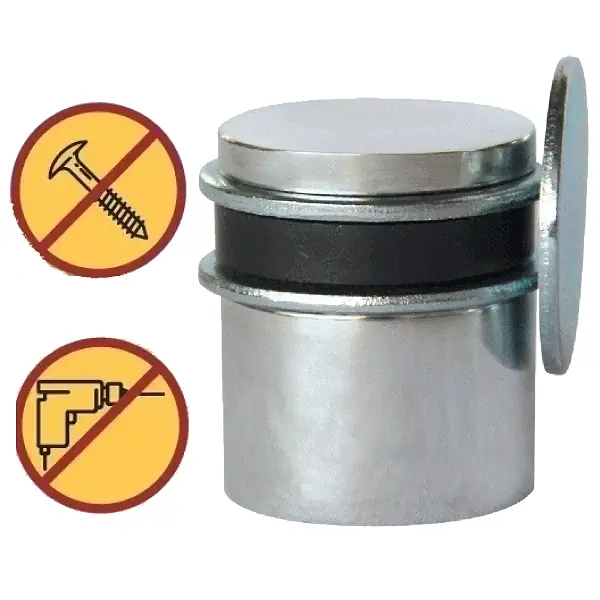 Prendedor Magnético Para Porta Fixação Sem Furos ( Três Acabamentos ). Acabamento:polido