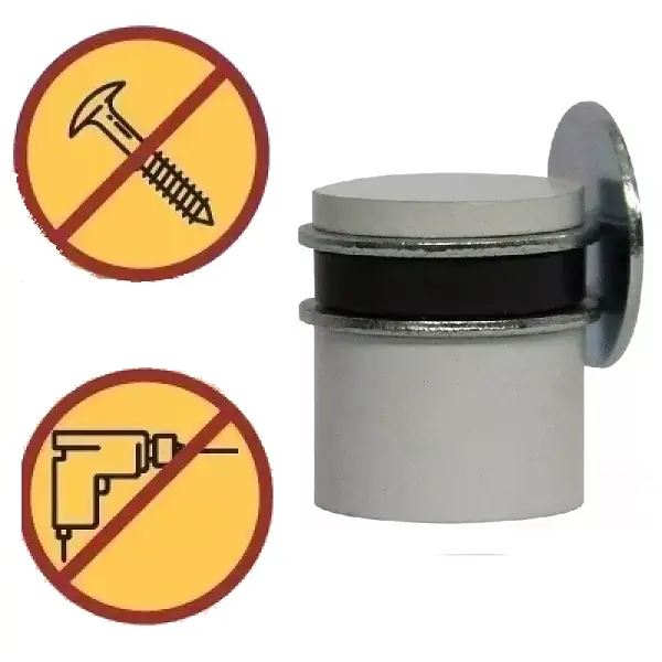 Prendedor Magnético Para Porta Fixação Sem Furos ( Três Acabamentos ). Acabamento:branco