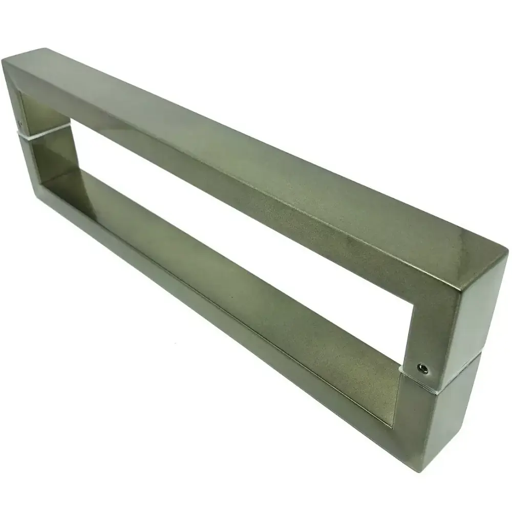 Puxador U Para Porta Pivotante Madeira E Vidro Inox Antique 40 Cm