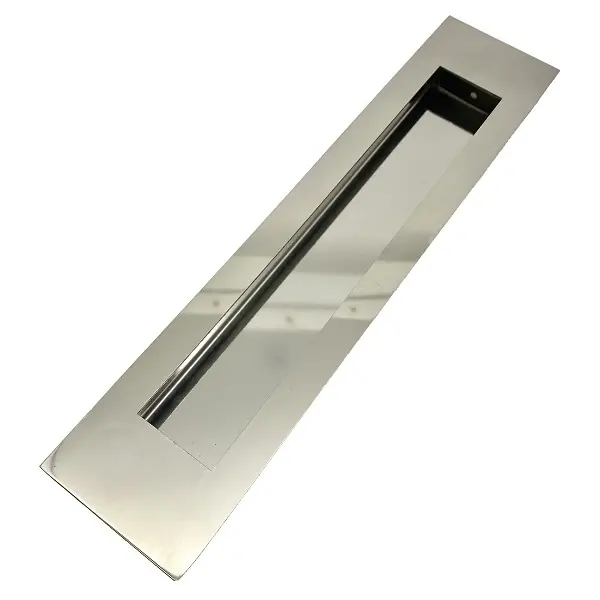 Puxador Concha Para Porta De Correr Inox Polido Brilhante 25 Cm