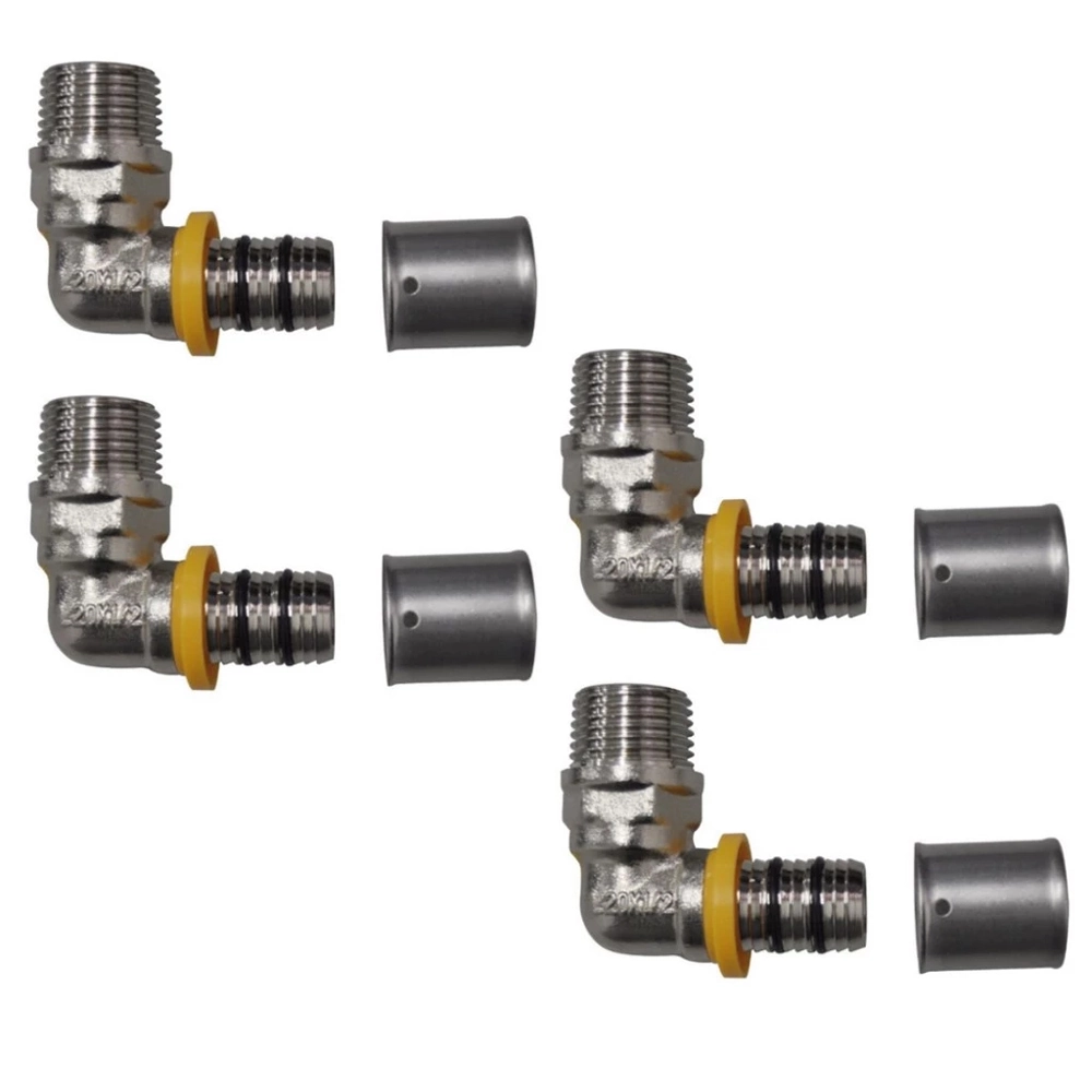 Kit 4 Joelho Cotovelo P/ Gás 16mm Rm 1/2 Pex Multicamadas