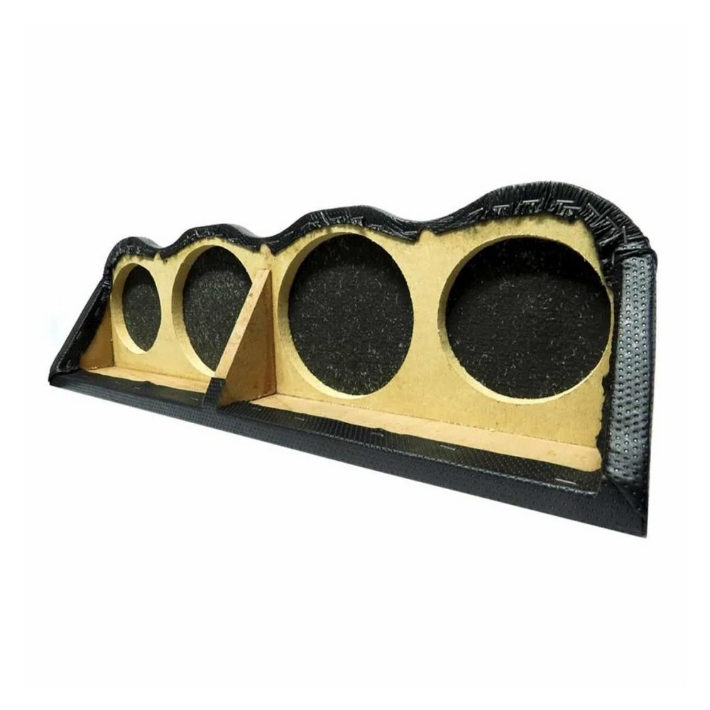 Corneteira Espelho 2 Drivers 2 Tweeters Courvim Preto em Madeira 100% MDF - NELSOM 22CE
