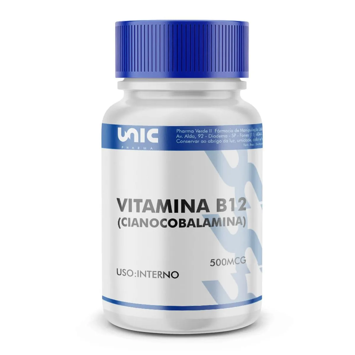 Vitamina b12 (cianocobalamina) 500mcg 60 Cápsulas
