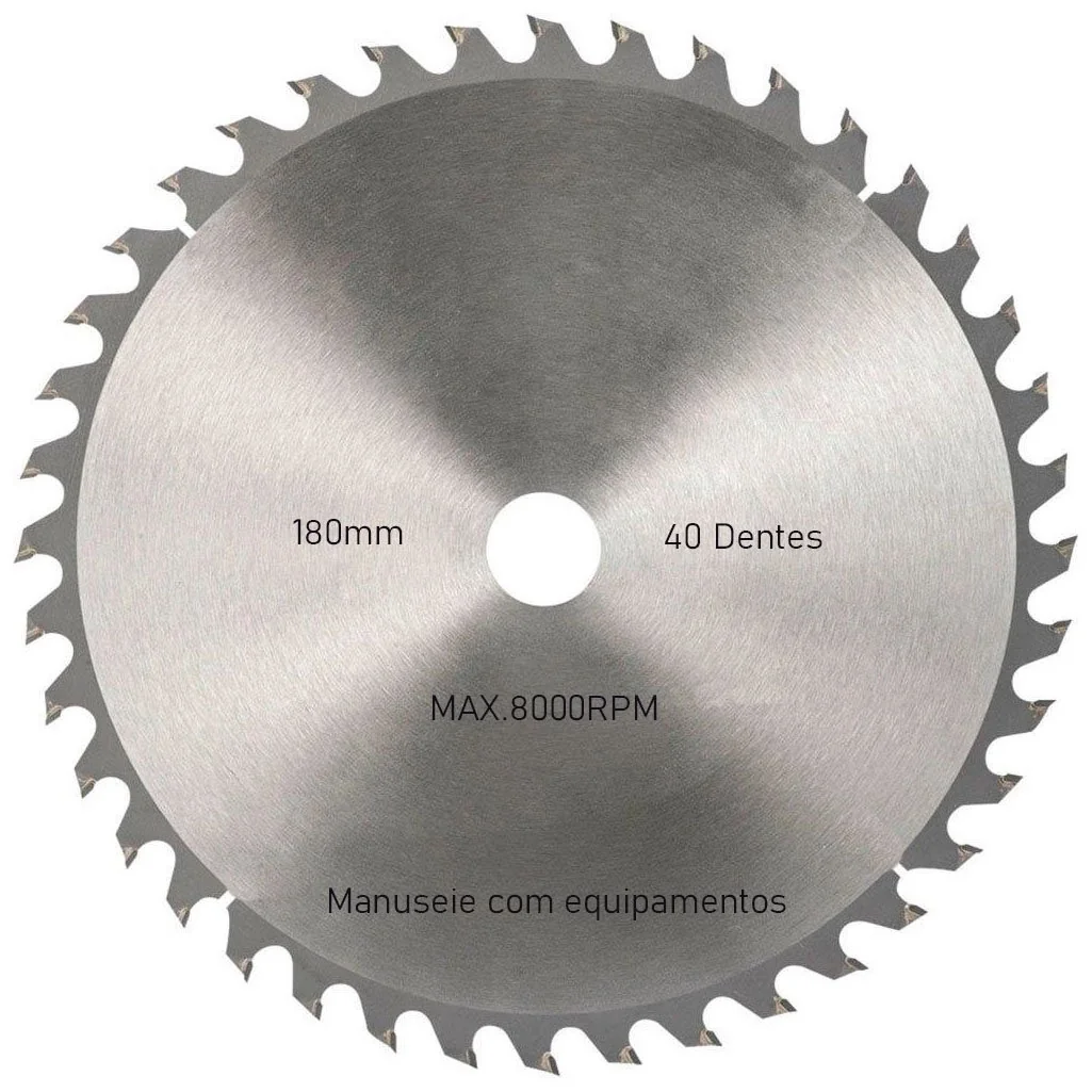 Kit 12 Discos De Serra Circular Com 40 Dentes 7  180mm Para Madeira