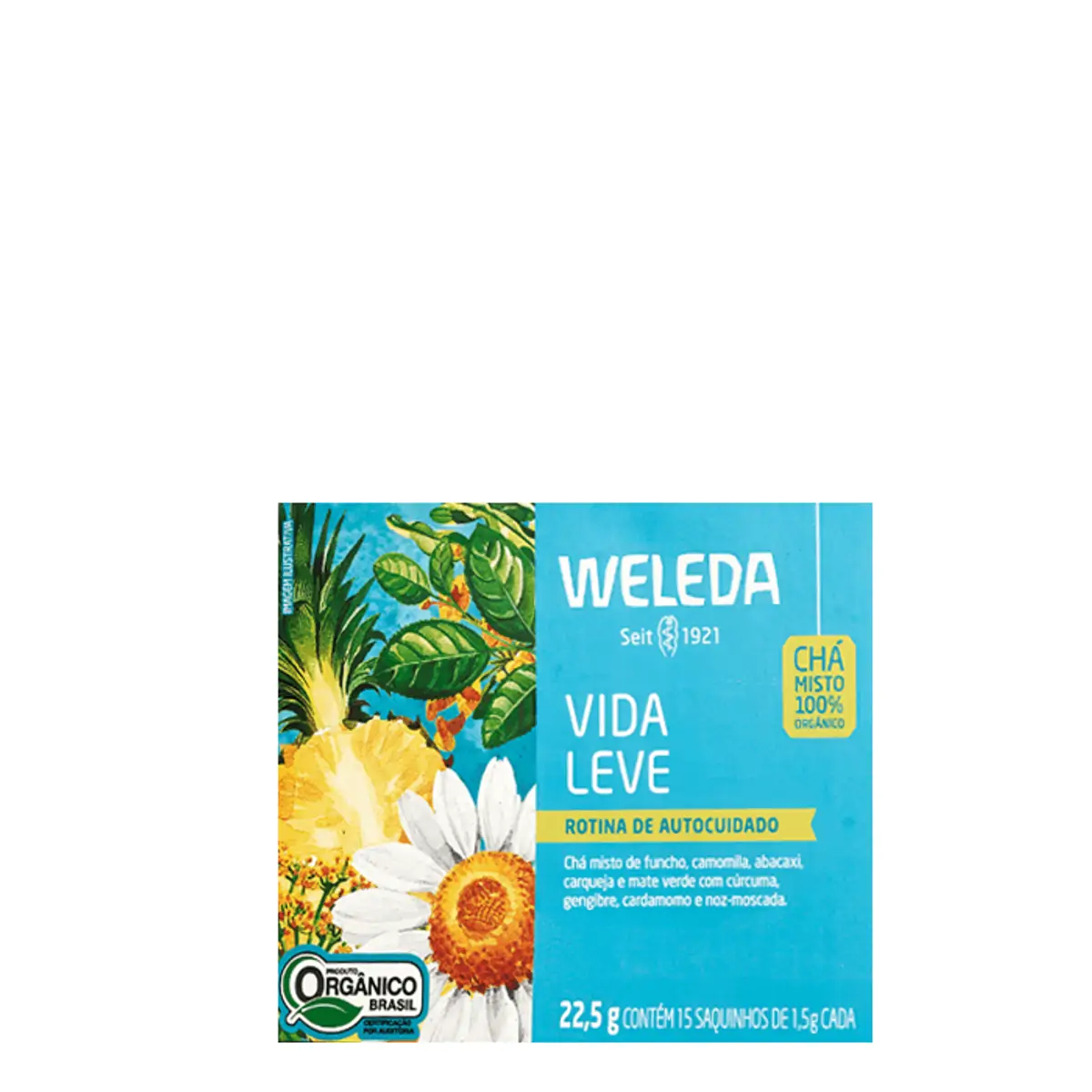 Chá Vida Leve Orgânico Weleda Rotina De Autocuidado Caixa 22,5g 15 Unidades