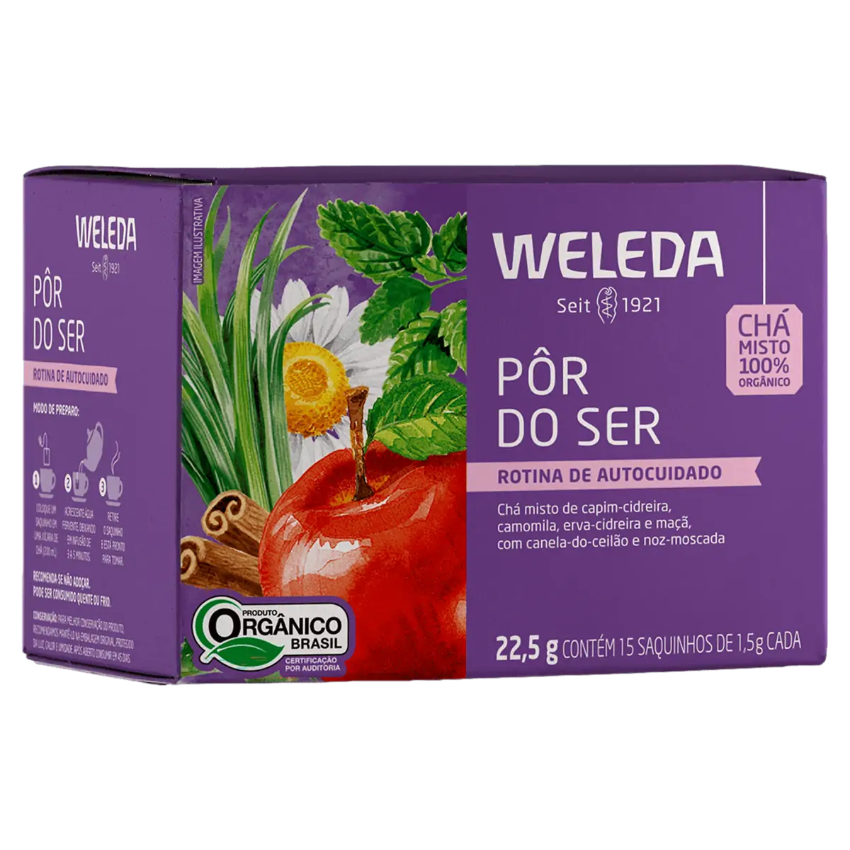 Chá Pôr Do Ser Orgânico Weleda Rotina De Autocuidado Caixa 22,5g 15 Unidades